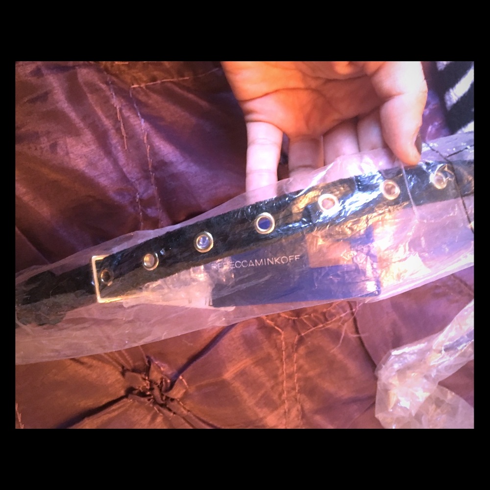 Rebecca Minkoff Madeline Velvet Belt, tags on